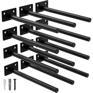 12 Pack-8 inch Floating Shelf Bracket Hidden Brackets for Wood Shelf - Picture 1 of 6