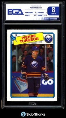 1988 O-PEE-CHEE #194 PIERRE TURGEON RC ROOKIE EGA 8 - Image 1 of 4