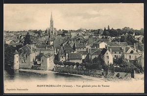 CPA Montmorillon, Vue générale prise du Terrier - Picture 1 of 2