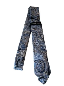 Corbata para el cuello SOCIETY of THREADS para hombre ~ patrón azul cachemir ~ NUEVA PRECIO DE VENTA SUGERIDO POR EL FABRICANTE: $35. - Imagen 1 de 4