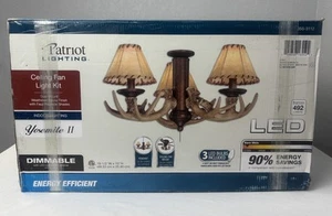 Patriot Lighting Yosemite II Led Antler Ceiling Fan Light Kit NEW Opened TESTED - Picture 1 of 24