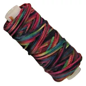 Multi Color Waxed Braided Cord 25 Yard Sewing Thread 11210-30 Tandy Leather - Picture 1 of 1