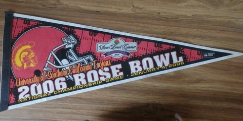 USC  Trojans 2006 National Championship Rose Bowl Game  Pennant Cover