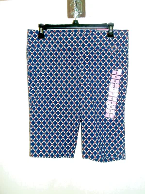 Bermudas Rafaella Comfort para mujer con estampado azul 6 nuevas con etiquetas Foto 1 de 3