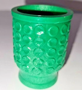 Vintage Plastic Green Inverted Hobnail Toothpick small Vase 2 1/4" - Picture 1 of 3