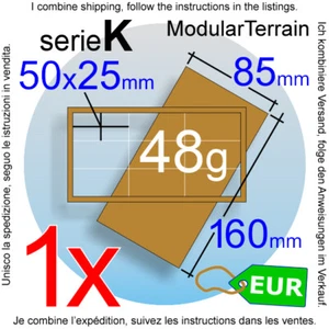 1x MDF Cavalry Movement Tray 3x3 (K 0mm) 25x50mm Bases War Hammer 40k Bike - Imagen 1 de 7