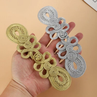 2-Pack Large Chinese Knot Frog Closure Buttons Embroidery frog Fastener Sewing - Image 1 of 4