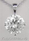 Diamond Solitaire Pendant: 3.00ct Certified D IF Round Brilliant Cut in Platinum