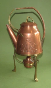 Art Nouveau Bouilloire théière Carl Deffner Esslingen copper tea kettle stand - Imagen 1 de 11