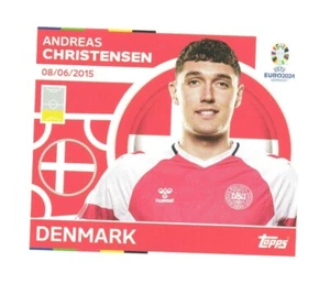 Topps Euro 2024 Sticker UEFA Euro 2024 Denmark DEN5 Andreas Christensen - Picture 1 of 2