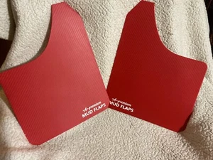 2-Red Universal Splash Guards Mud Flaps Guards for Car Truck Van-NO hardware - Picture 1 of 7