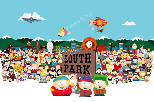  South Park Posters for Boys Room Decor - 8x10 Inches UNFRAMED  Set of 6 Wall Art - Watercolor Prints Pictures Decor Decorations Gifts  Merch Comics Characters for Man Cave Boys Room