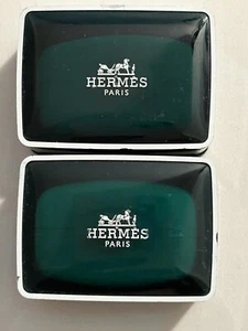 Hermès Paris x2 Perfumed Soaps Eau D'Orange Verte .8oz Travel Size w/Case. - Picture 1 of 5