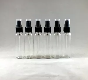 2 Unzen klare Kunststoff-Sprühflasche mit Kappe, Feinnebelpumpe Sprühgerät (6er-Pack) - Bild 1 von 1