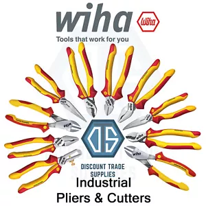 Alicates cortadores de cables eléctricos industriales Wiha VDE 1000V punta de aguja nariz dinámica - Imagen 1 de 13