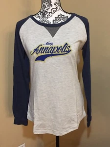 NEU NCAA Navy Midshipmen - Annapolis Langarm Girlfriend T-Shirt Damen 2X - Bild 1 von 4