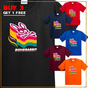 3D Bone Rabbit Colorful Happy Kids Short Sleeve T Shirt Funny USA New Gift Tee - Picture 1 of 14