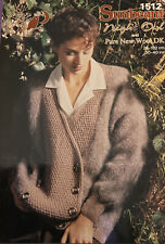 Vintage Knitting Pattern For Ladies Double Breasted Jacket Sunbeam 1512