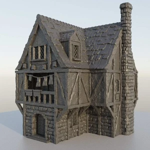 Village Brothel | D&D TTRPG Playable 3D Printed Building Terrain Scenery | Minia - Picture 1 of 13