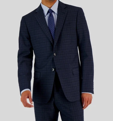 Armani Exchange Mens Plaid Slim Wool Suit Jacket 40 S NEW $475   09GXX00X059920 - Image 1 of 2