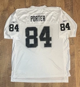 VTG Jerry Porter Oakland Raiders Jersey White Mesh Reebok #84 Mens Size 2XL - Picture 1 of 11