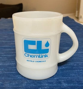 Tazza Mug Vetro Latte Ancoraggio ChemLink Oilfield Chemicals Pubblicità Vintage - Foto 1 di 3