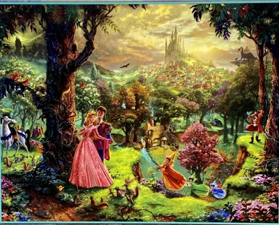 Rompecabezas Disney Thomas Kinkade 500 Piezas Bella Durmiente Hada Dios Madres Foto 1 de 4