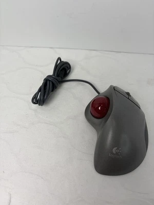 Logitech Trackman Wheel (T-BB18) Trackball Mouse Scroll Wheel Wired USB - Image 1 of 4