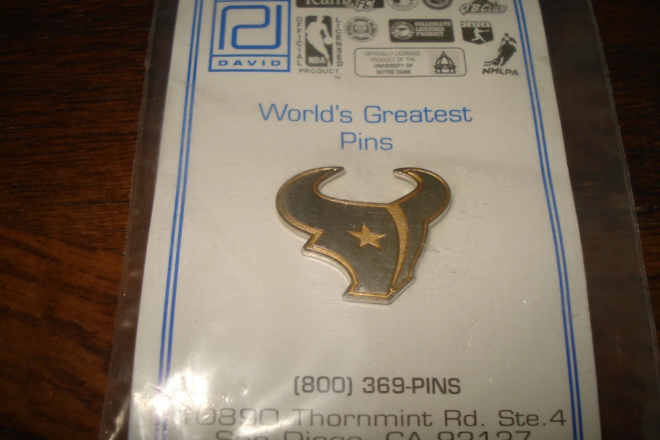 Broche de metal Houston Texans Premium, cor dourada chapéu de lapela gravata, NOVO! - Imagem 1 de 1