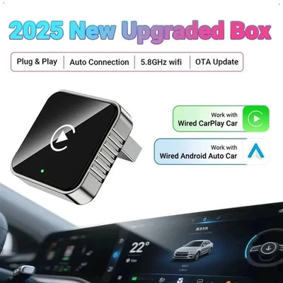 Wireless CarPlay Adapter AI Box Android Auto 2in1 – Wired to Wireless Car Dongle - Image 1 of 4
