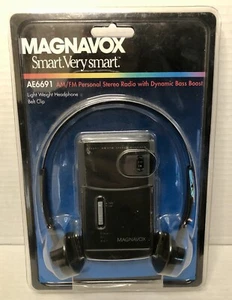 Vintage Magnavox Portable AM FM Radio Walkman AE6691 NEW - Picture 1 of 5