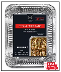 Member's Mark Aluminum Steam Table Pans, Half Size (36 ct.) Great Price - Picture 1 of 3