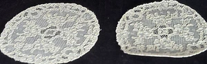 12 Vintage Alencon Lace Doilies Cocktail Rounds VV339 - Picture 1 of 4