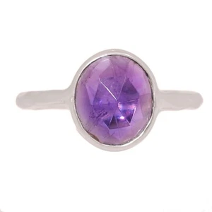 Natural Amethyst - African 925 Sterling Silver Ring Jewelry s.5.5 CR74010 - Picture 1 of 1