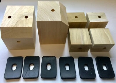 1941 1942  1946 Chevy  Truck 1/2 Ton Bed Wood blocks w/ PADS KIT 12PC Foto 1 de 4