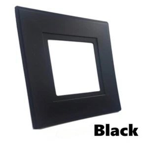 Black Single Gang Light Switch Plug Socket Switch Surround Cover Finger Plate - Picture 1 of 3