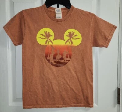 Disney Mickey Mouse Unisex Boy Girl Shirt Kids Medium Tropical Beach Delta Tshir - Image 1 of 4