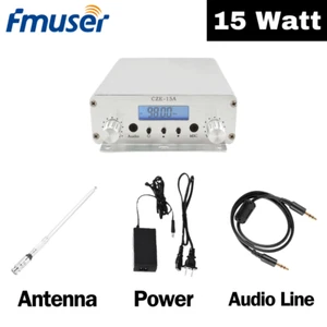 Fmuser 15W 15 watt Fm Transmitter For broadcasting radio station for church - Zdjęcie 1 z 9