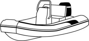 7.6oz BOAT COVER FITS AB INFLATABLES NAUTILUS 13 DLX W/ CONSOLE 2010-2022 - Picture 1 of 14