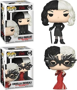 FUNKO POP CRUELLA DISNEY (1038) CRUELLA MAKING ART (1039) REVEAL VINYL 2 FIGURE - Imagen 1 de 4