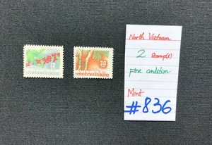North Vietnam stamps, 2 Mint Stamps, SCV 2009=$9.60, #836 - Picture 1 of 2