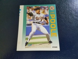 Jim Poole Baltimore Orioles #23 1992 Fleer Proof RARE ODDBALL