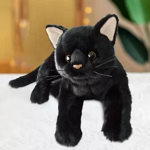 Cat Plush Doll Black Cat Stuffed Animal Doll Cute Cat Doll Birthday Gift - Picture 1 of 8
