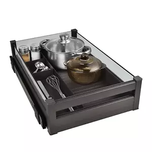 Pull Out Kitchen Cabinet Drawer Roll Out Pantry Shelves Heavy Duty Sliding Tray - Picture 1 of 8
