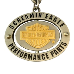 Harley Davidson Motor Cycles Base Metal Rotating Pendant Charm Key Chain Logo - Picture 1 of 7