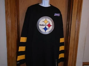 Pittsburgh Steelers Mitchell & Ness Long Sleeve 100th Shirt XLT 3XLT 4XLT NWT - Picture 1 of 5