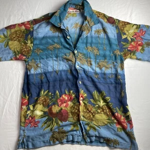Lemon & Soda VTG Hawaiian Shirt Mens Medium cotton rayon blend soft summer aloha - Picture 1 of 5