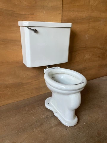 Antique Ceramic White Porcelain The John Douglas Co Toilet Tank Vtg Old 413-21E Cover