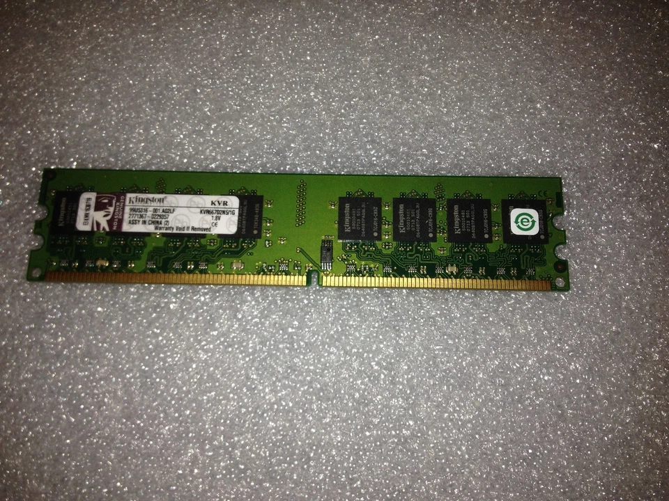 Memoria DDR2 Kingston KVR667D2N5/1G 1GB PC2-5300 667MHz CL5 240 Pin #2 - Immagine 1 di 1