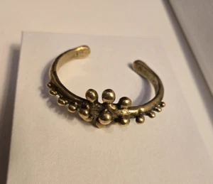 Bracelet brassard vintage MCM Iconic Brutalist Bubbles en laiton - Photo 1/14